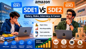Read more about the article Amazon SDE2 vs SDE1: Key Differences, Salary and Career Growth